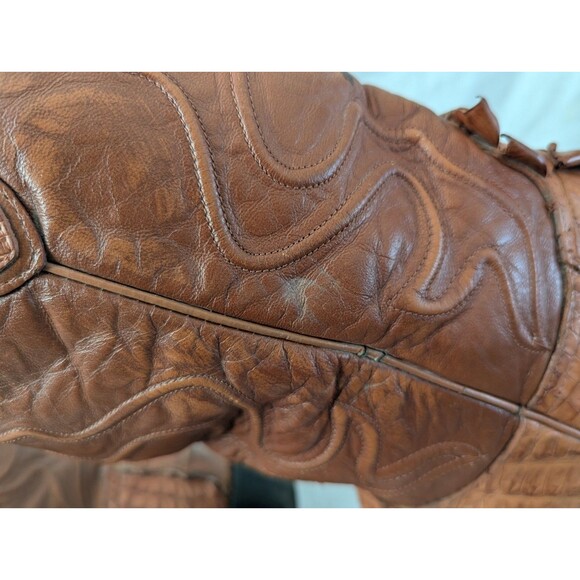 Wild West Exotic Genuine Crocodile Hornback Leather Boots Cognac Men’s 9.5 EE main image 9